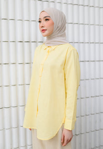 Erum Linen Top (Soft Yellow)