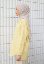Load image into Gallery viewer, Erum Linen Top (Soft Yellow)