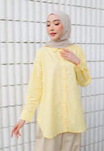 Load image into Gallery viewer, Erum Linen Top (Soft Yellow)