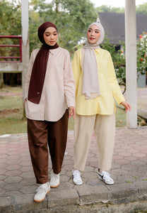 Erum Linen Top (Soft Yellow)