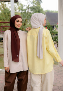 Erum Linen Top (Nude Brown)