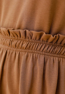 Zoe Flare Skirt (Dark Brown)