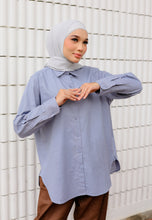 Load image into Gallery viewer, Erum Linen Top (Sky Blue)