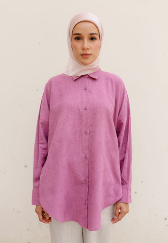 Leena Curved Top (Dusty Purple)