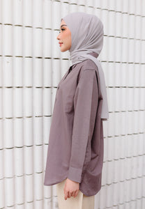 Erum Linen Top (Dusty Purple)