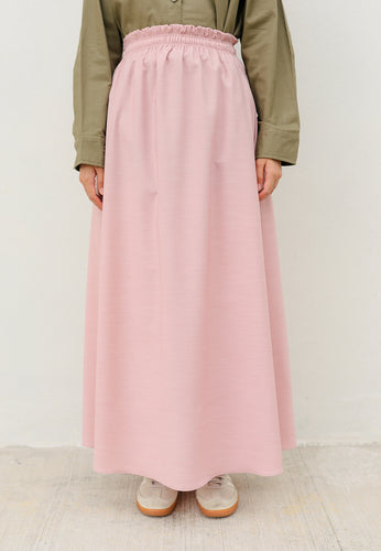 Armel Cotton Skirt (Pastel Pink)