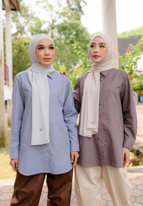 Erum Linen Top (Sky Blue)