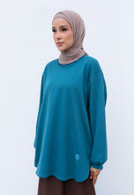 Load image into Gallery viewer, Zoe Curved T-Shirt (Deep Teal)