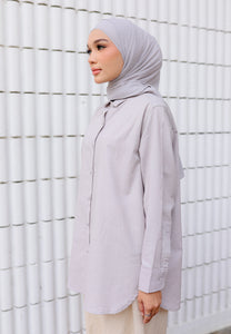 Erum Linen Top (Soft Grey)