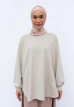 Load image into Gallery viewer, Zoe Curved T-Shirt (Warm Grey)
