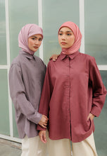 Load image into Gallery viewer, Erum Linen Top (Redwood)