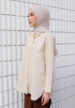 Load image into Gallery viewer, Erum Linen Top (Linen Cream)