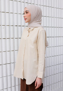 Erum Linen Top (Linen Cream)
