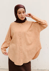 Leena Curved Top (Brown)