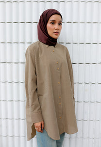 Reem Stripe Top (Brown)