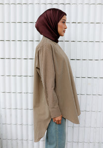 Reem Stripe Top (Brown)