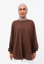 Load image into Gallery viewer, Zoe Curved T-Shirt (Dark Choco)