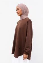 Load image into Gallery viewer, Zoe Curved T-Shirt (Dark Choco)