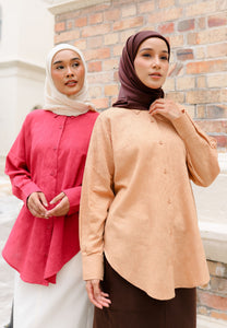 Leena Curved Top (Brown)