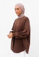 Load image into Gallery viewer, Zoe Curved T-Shirt (Dark Choco)