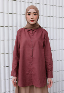 Erum Linen Top (Redwood)