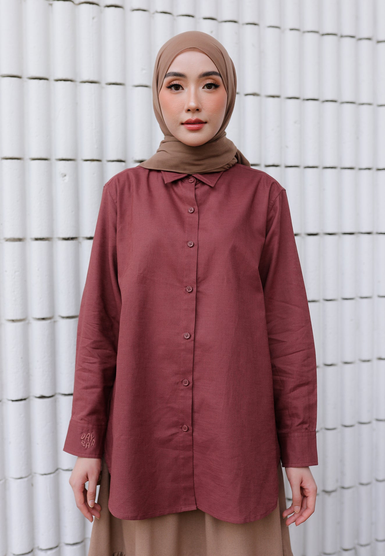 Erum Linen Top (Redwood)