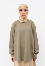 Load image into Gallery viewer, Zoe Curved T-Shirt (Olive Grey)