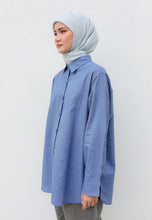 Load image into Gallery viewer, Erum Linen Top (Denim Blue)