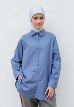Load image into Gallery viewer, Erum Linen Top (Denim Blue)