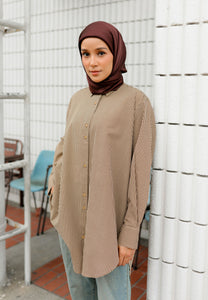 Reem Stripe Top (Brown)