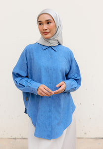 Leena Curved Top (Blue)