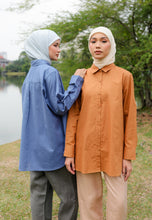 Load image into Gallery viewer, Erum Linen Top (Brownish Orange)