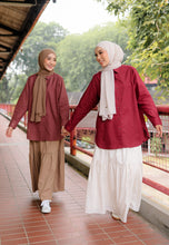 Load image into Gallery viewer, Erum Linen Top (Maroon)