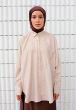 Load image into Gallery viewer, Suha Stripe Top (Nude Brown)