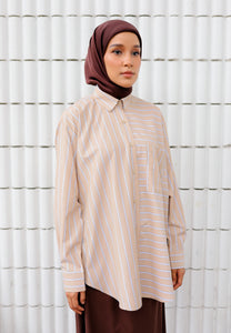 Suha Stripe Top (Nude Brown)