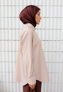 Suha Stripe Top (Nude Brown)