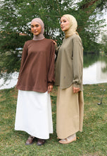 Load image into Gallery viewer, Zoe Curved T-Shirt (Olive Grey)