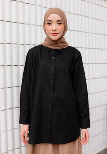 Erum Linen Top (Black)