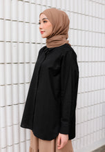 Load image into Gallery viewer, Erum Linen Top (Black)