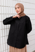 Load image into Gallery viewer, Erum Linen Top (Black)
