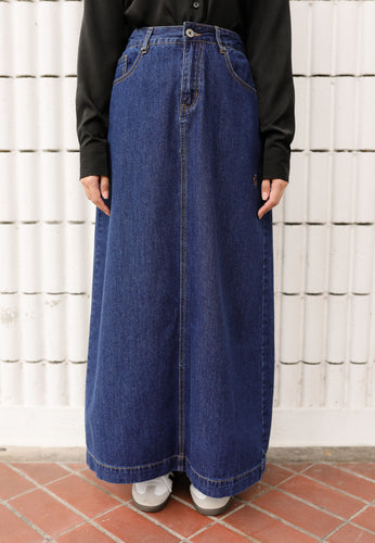 Naaz Skirt Jeans (Dark Blue)