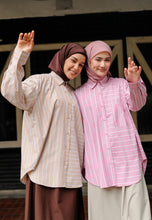 Load image into Gallery viewer, Suha Stripe Top (Nude Brown)