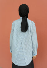 Load image into Gallery viewer, Nouf Stripe Top (Blue-Black)