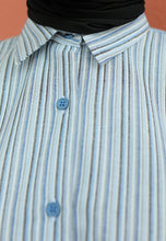 Load image into Gallery viewer, Nouf Stripe Top (Blue-Black)