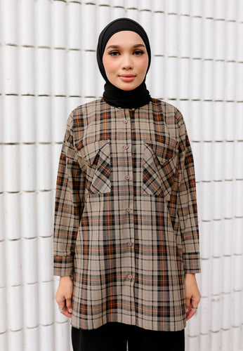 Sophia Checkered Top (Black)