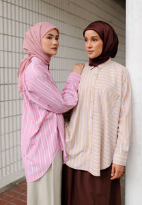 Suha Stripe Top (Pastel Pink)