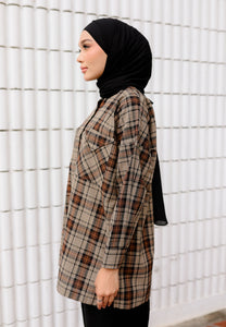 Sophia Checkered Top (Black)