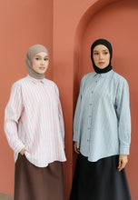 Load image into Gallery viewer, Nouf Stripe Top (Pink White)