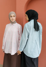 Load image into Gallery viewer, Nouf Stripe Top (Blue-Black)