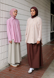 Suha Stripe Top (Nude Brown)